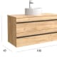 Conjunto mueble de baño con lavabo sobre encimera Born Salgar detalle 6