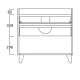 Conjunto mueble de baño fondo reducido 40cm Siena Coycama croquis 4