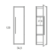 Columna de baño Aqua Viso croquis 3