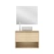 Conjunto mueble de baño con lavabo sobre encimera Niwa Top Amizuva 3D 8