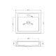 Lavabo encastrado Zafiro Coycama croquis 1