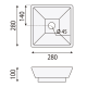 Lavabo encastrado Somo Bruntec croquis 2