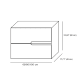 Conjunto mueble de baño Lia colores Bruntec croquis 14