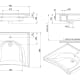 Lavabo suspendido New Wccare PMR de Unisan croquis 2