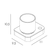 Portacepillos de baño a pared Eco 6500 Manillons Torrent croquis 7