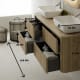 Mueble de baño con encimera de madera maciza Baviera Bruntec croquis 5