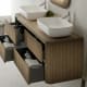 Mueble de baño con encimera de madera maciza Baviera Bruntec detalle 6