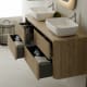 Mueble de baño con encimera de madera maciza Baviera Bruntec detalle 2