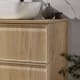 Conjunto mueble baño con encimera de madera Zama Sanchís detalle 1