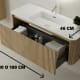 Conjunto de mueble de baño de madera maciza Baviera Bruntec croquis 4