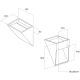 Lavabo suspendido Suton Art and Bath croquis 3