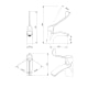 Grifo de lavabo PMR Alfa de Unisan Sanindusa croquis 1