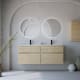 Conjunto de mueble de baño madera maciza palilleria Horizontal Alpes 7 Bruntec principal 1