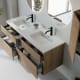 Conjunto de mueble de baño madera maciza palilleria Horizontal Alpes 7 Bruntec detalle 2