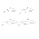 Conjunto mueble de baño Flow Coycama croquis 6