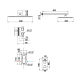 Conjunto de ducha empotrado Firenze Imex croquis 9