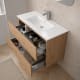 Mueble de baño color madera fondo reducido 37.8 cm Vilma Bruntec detalle 5
