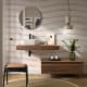 Conjunto mueble de baño con encimera de madera y cajonera Domus Salgar principal 2