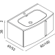 Conjunto mueble de baño Wave Royo croquis 8