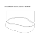 Lavabo sobre encimera Akutan Art and Bath croquis 2