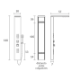 Columna de ducha hidromasaje Ilma Sagobar croquis 1