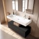 Conjunto mueble de baño con lavabo de cerámica de 12 cm de alto y cajonera Nomad Viso principal 8