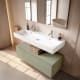 Conjunto mueble de baño con lavabo de cerámica de 12 cm de alto y cajonera Nomad Viso principal 5