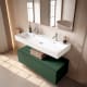 Conjunto mueble de baño con lavabo de cerámica de 12 cm de alto y cajonera Nomad Viso principal 6