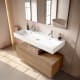 Conjunto mueble de baño con lavabo de cerámica de 12 cm de alto y cajonera Nomad Viso principal 12