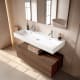Conjunto mueble de baño con lavabo de cerámica de 12 cm de alto y cajonera Nomad Viso principal 4