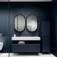 Conjunto mueble de baño con lavabo de cerámica de 12 cm de alto y cajonera Nomad Viso principal 3