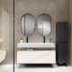Conjunto mueble de baño con lavabo de cerámica de 12 cm de alto y cajonera Nomad Viso Bath principal 1