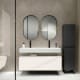 Conjunto mueble de baño con lavabo de cerámica de 12 cm de alto y cajonera Nomad Viso principal 2