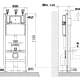 Pack inodoro suspendido + cisterna empotrada + pulsador + bide Look Unisan Sanindusa croquis 12