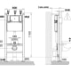 Pack inodoro suspendido + cisterna empotrada + pulsador + bide Look Unisan Sanindusa croquis 13