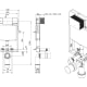 Pack inodoro suspendido + cisterna empotrada + pulsador + bide Look Unisan Sanindusa croquis 10