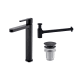 Pack Grifo de lavabo caño alto Roma Imex + Válvula click-clack + Sifón principal 1