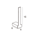 Portarrollos de baño vertical reserva Yass Manillons Torrent croquis 3