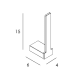 Portarrollos de baño vertical Yass Manillons Torrent croquis 4