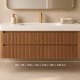 Conjunto de mueble de baño con lavabo Solid Surface Duna Bruntec croquis 14