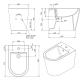 Pack inodoro + bide Urby Plus Unisan Sanindusa croquis 8