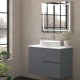 Mueble de baño con encimera piedra compactada blanca Lia Bruntec colores principal 5