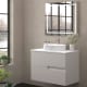 Mueble de baño con encimera piedra compactada blanca Lia Bruntec colores principal 2