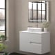 Mueble de baño con encimera piedra compactada blanca Lia Bruntec colores principal 3