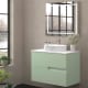 Mueble de baño con encimera piedra compactada blanca Lia Bruntec colores principal 8