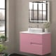 Mueble de baño con encimera piedra compactada blanca Lia Bruntec colores principal 9