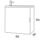 Conjunto mueble de baño fondo reducido 35 cm Petit Campoaras croquis 6