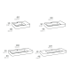 Lavabo suspendido Epsilon Coycama croquis 12
