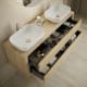 Mueble de baño con encimera de madera maciza Laponia Bruntec detalle 2
