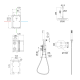 Conjunto de ducha empotrado Bless Imex croquis 6